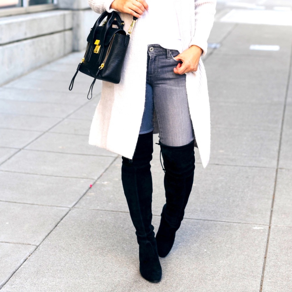 Vince Camuto suede boots black